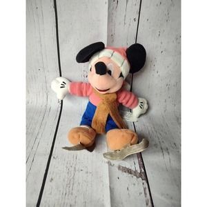 Disney Mickey Mouse Arctic Freeze Skating Soft Plush Toys Bean Bag 12”